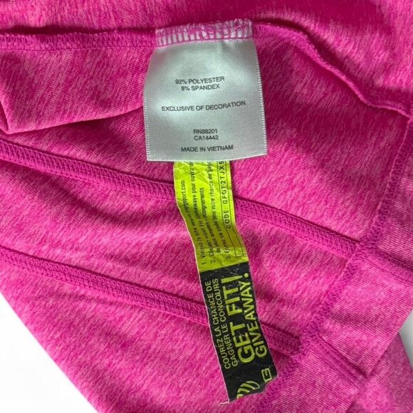 MPG Pink and Grey Athletic Thick Strap Racerback Workout Tank Top Women's Size S - Picture 3 of 7